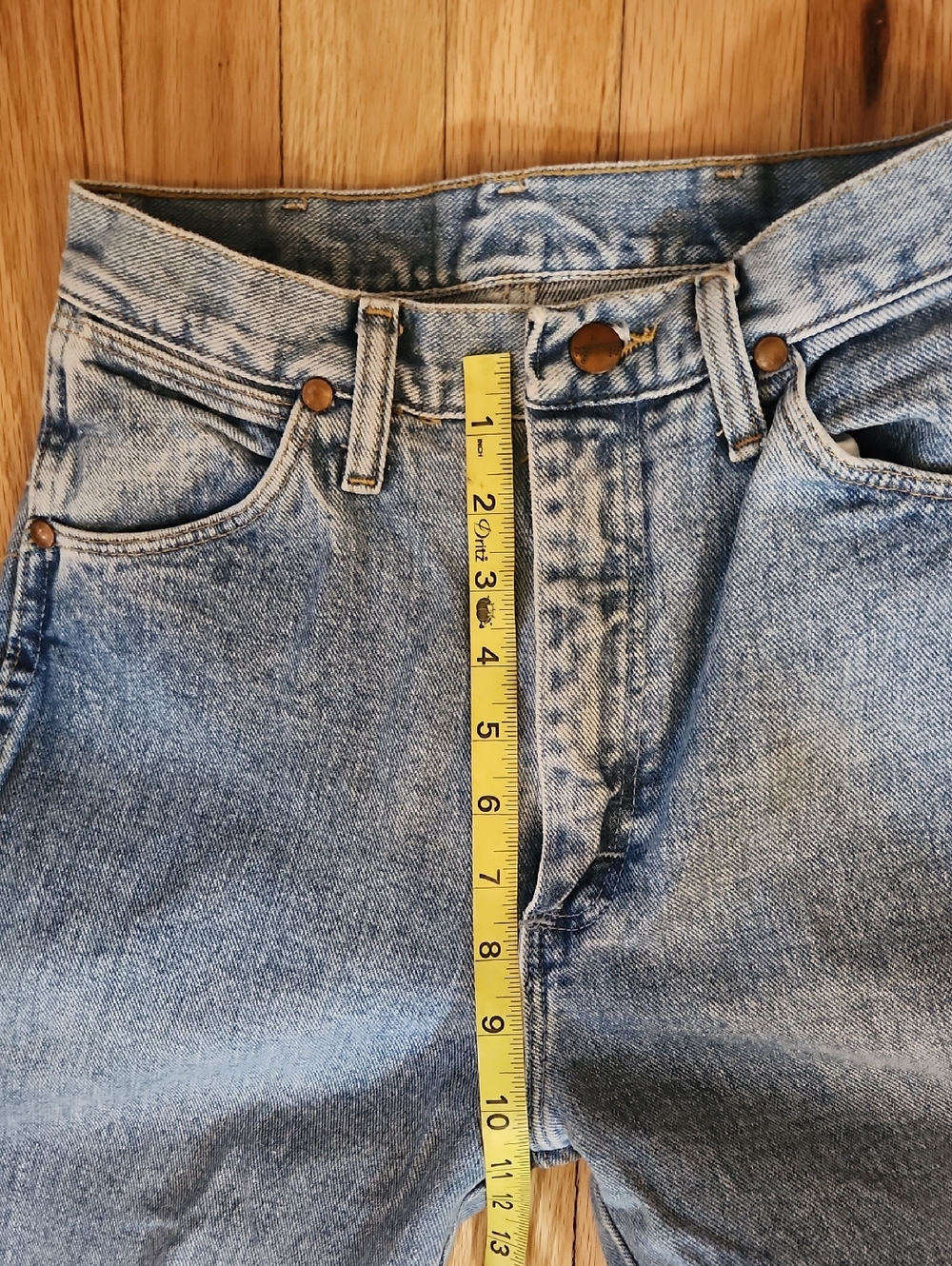 Vintage Womens Wrangler Light Blue Denim Jeans 5 X 36 Made In USA 100% Cotton - Picture 4 of 12